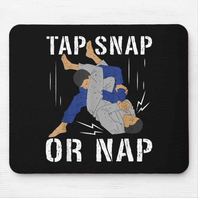 Mousepad Mistura de Jiu Jitsu Brasileiro Tap Snap ou Soneca (Frente)
