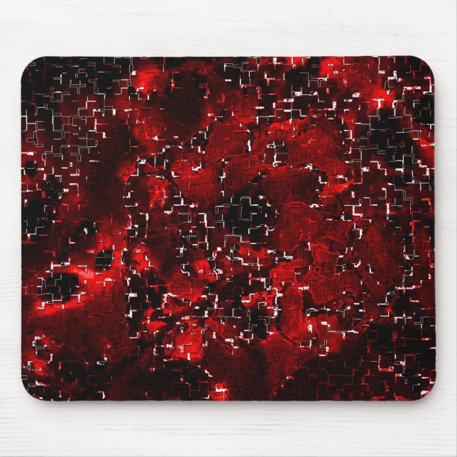 Mousepad Mistura de pétalas vermelhas chuvosas e rústicas s (Frente)