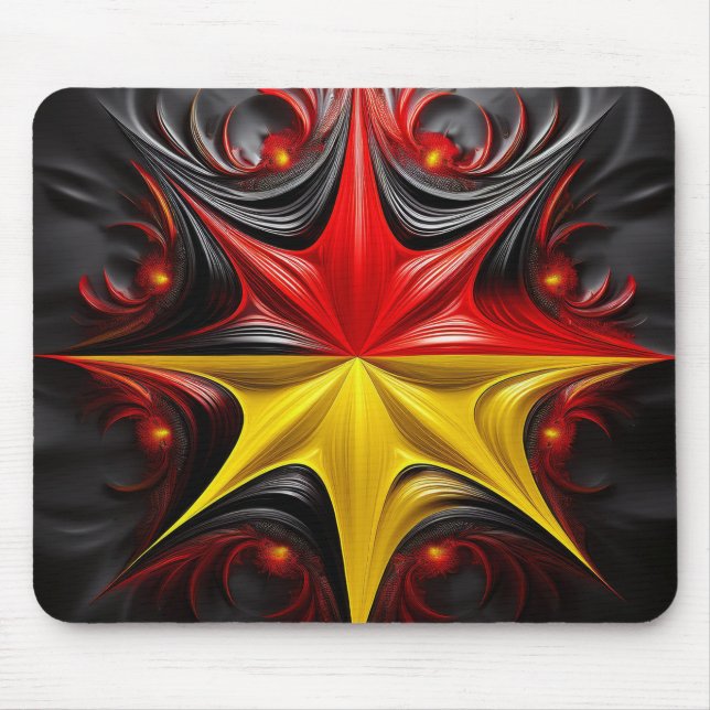 Mousepad Mistura do Fractal de Mandelbrot Com a Bandeira da (Frente)