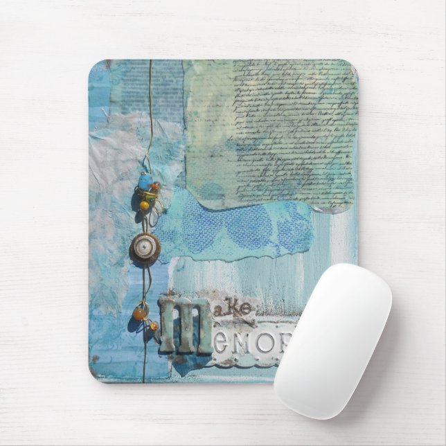 Mousepad Mistura Mídia - Memórias Azuis (Com mouse)