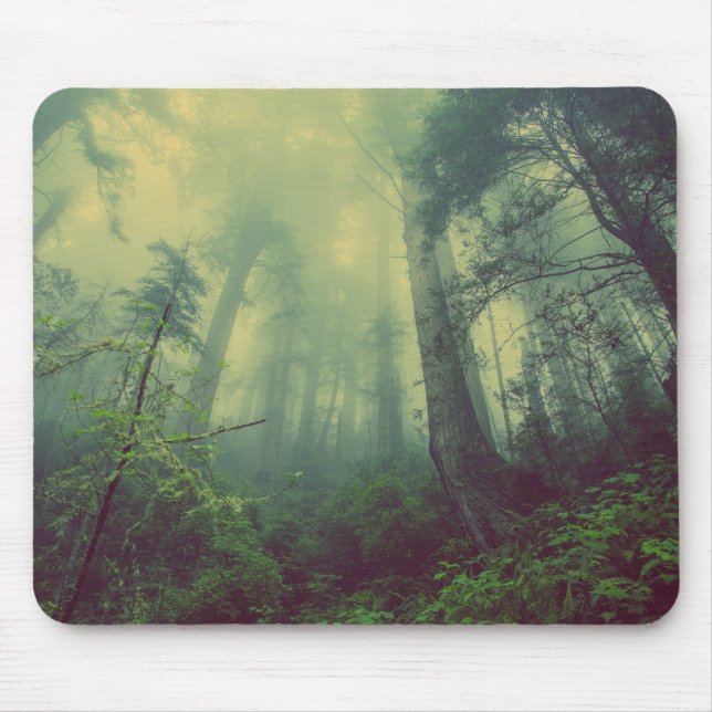 Mousepad Misty Forest Green Trees (Frente)