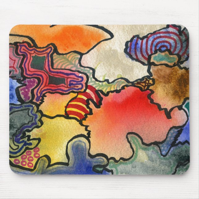 Mousepad "Mites e Tites" Painel de Design Abstrato (Frente)