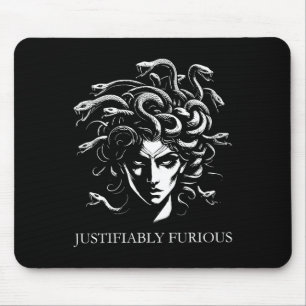 Mousepad Mitologia Grega Medusa, Razoavelmente Furiosa, Fem