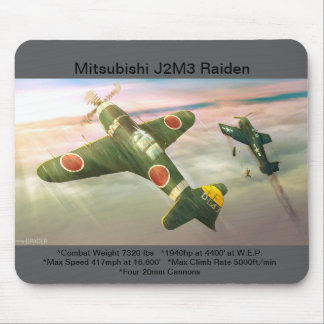 Mousepad Mitsubishi J2M3 Pousepad do avião Raiden