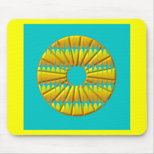 Mousepad Mittelpunk gelb