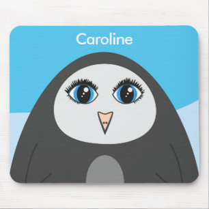 Mousepad Miúdos Eyed grandes do pinguim dos desenhos