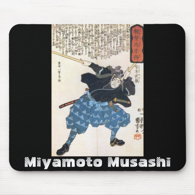 Mousepad Miyamoto Musashi que pinta C. 1800's (Frente)