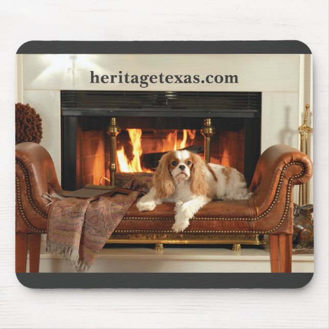 Mousepad mkousepad do preto do cão dos heritagetexas (Frente)