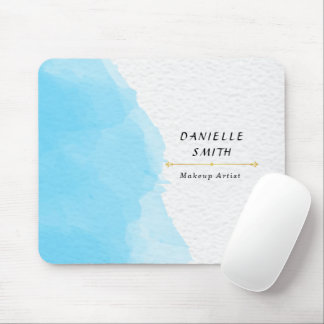 Mousepad Moda de Aquarela Azul Moderna