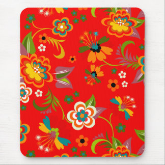 Mousepad Moda Floral Retro Legal Bonita, Cuta