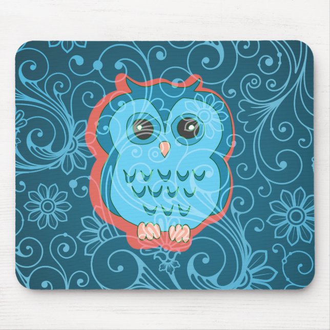 Mousepad Moda Floral Retro Legal Bonita, Cuta (Frente)