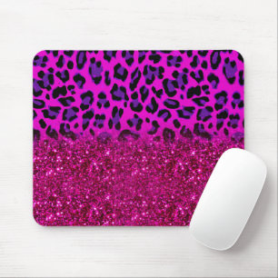 Mousepad Moda Moderna Rosa Púrpura Leopardo-da-Lama