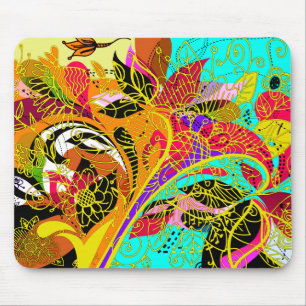 Mousepad Moda Retroativa da Rapariga Bonita, Legal, Abstrat