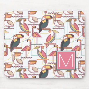 Mousepad Modele com pássaros que tropicais adicionam sua