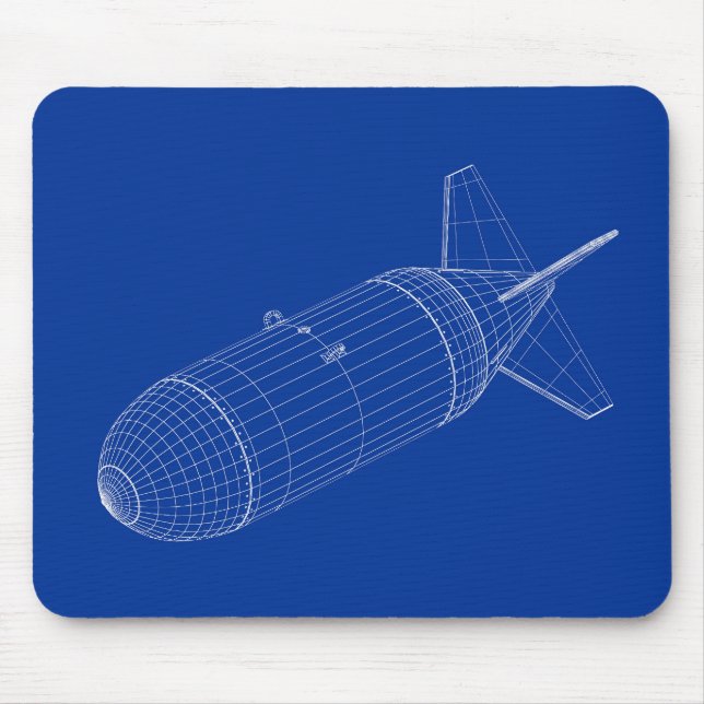 Mousepad modelo 3D de bomba de gravidade nuclear (Frente)