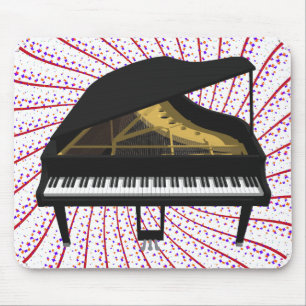 Mousepad  Modelo 3D:Grande Piano Preto: