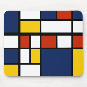 Mousepad modelo bauhaus pintura de arte geométrica abstrato