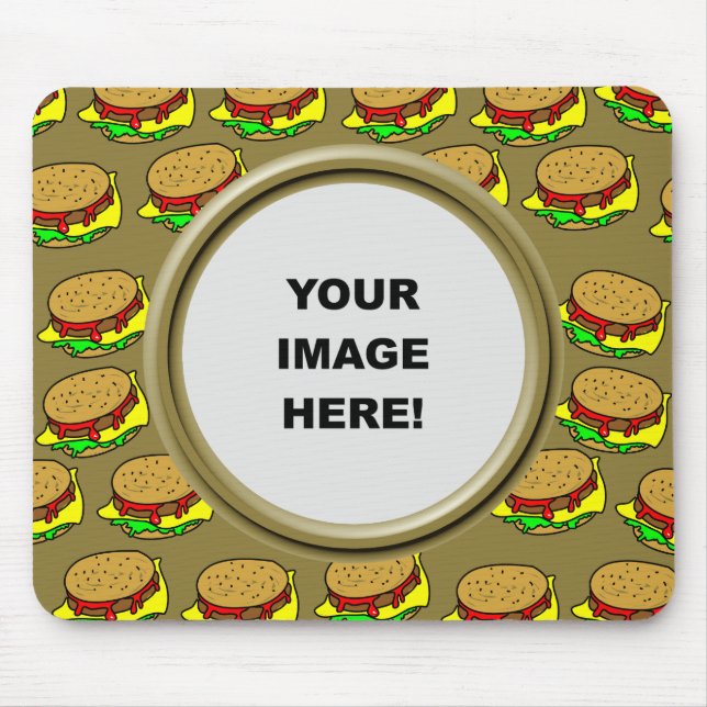 Mousepad Modelo, beira do hamburguer (Frente)