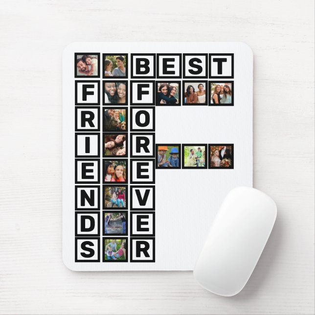 Mousepad Modelo de Colagem de Fotografias para os Melhores  (Com mouse)