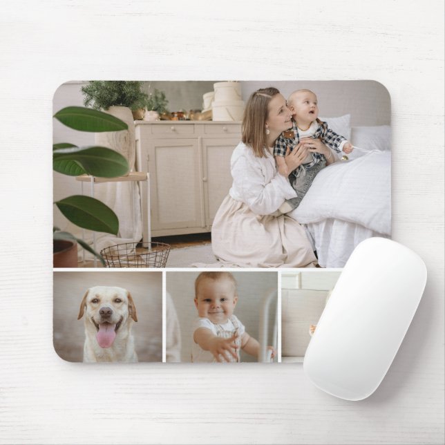 Mousepad modelo de Colagem de Fotografias Personalizado (Com mouse)