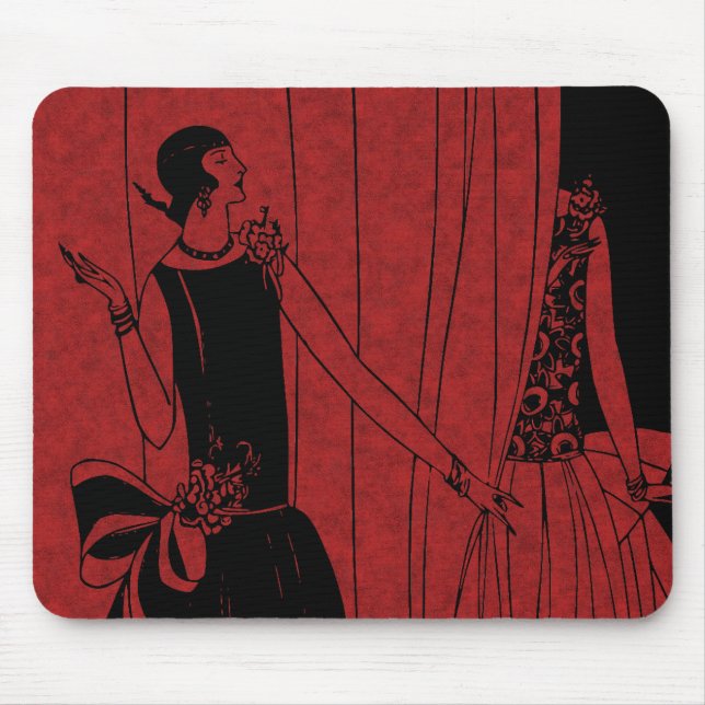 Mousepad Modelo de Desfile de Moda Art Déco dos Anos 1920 V (Frente)