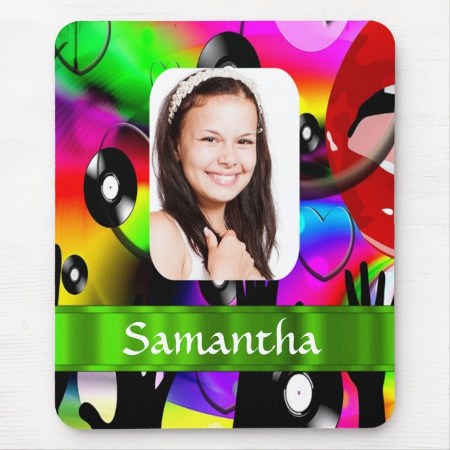 Mousepad Modelo de foto de abstrato personalizada colorida (Frente)