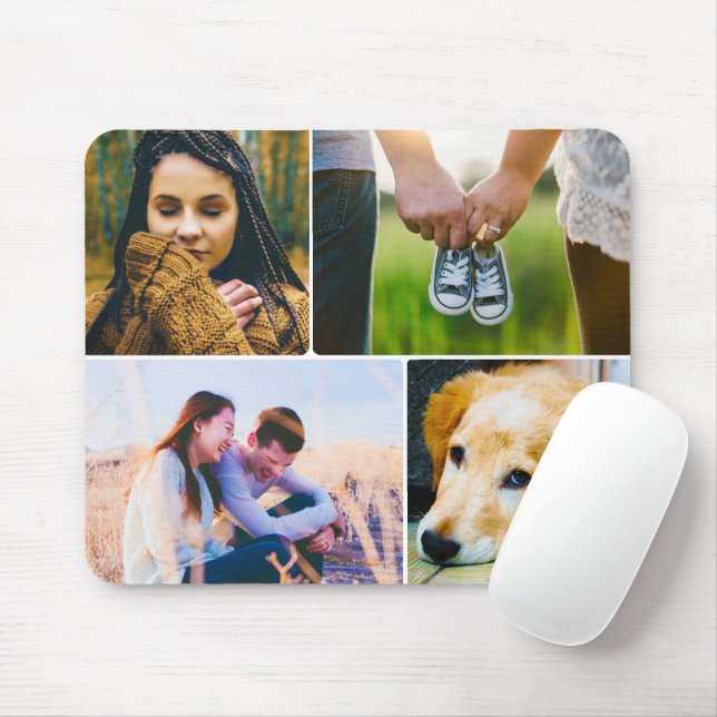 Mousepad Modelo de Fotografia do Pad 4 do Mouse Arredondado (Com mouse)