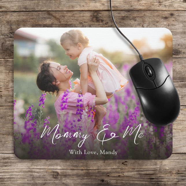Mousepad Modelo de Fotografia Personalizada Mamãe e Me (Mommy and me custom photo mouse pad. )
