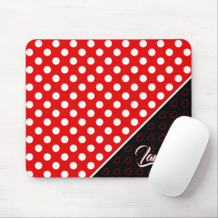 Mousepad Modelo De Nome Personalizado, Vermelho E Preto Em