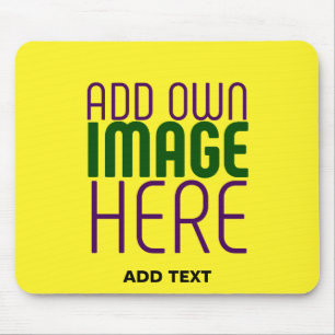 MOUSEPAD MODELO DE TEXTO DE IMAGEM AMARELO BRILHANTE EDITÁV