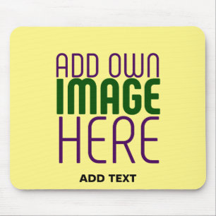 MOUSEPAD MODELO DE TEXTO DE IMAGEM AMARELO PASTEL EDITÁVEL 