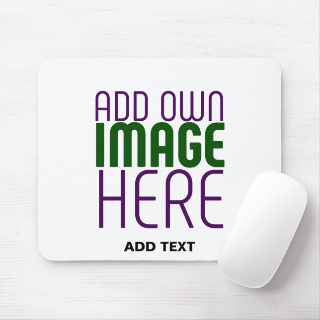 MOUSEPAD MODELO DE TEXTO DE IMAGEM BRANCA SIMPLES EDITÁVEL  (Com mouse)