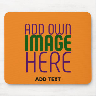 MOUSEPAD MODELO DE TEXTO DE IMAGEM LARANJA ESCURA EDITÁVEL