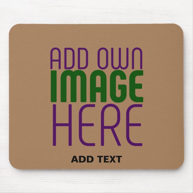 MOUSEPAD MODELO DE TEXTO DE IMAGEM MARROM SIMPLES EDITÁVEL  (Frente)