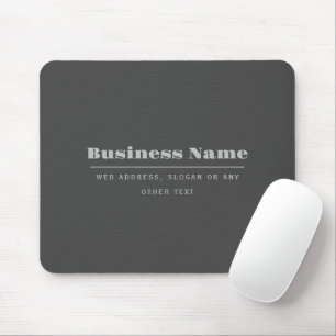 Mousepad Modelo de texto retrô-moderno editável Cinza esc