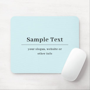 Mousepad Modelo de texto simples e elegante Azul