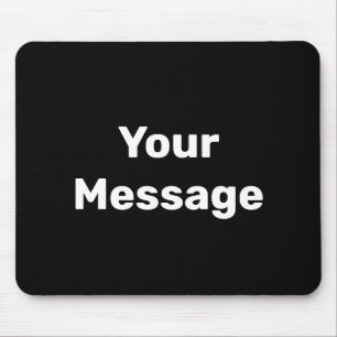 Mousepad Modelo de Texto Simples Preto e Branco