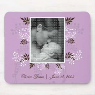 Mousepad Modelo Floral e Fern PHOTO (roxo)