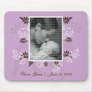Mousepad Modelo Floral e Fern PHOTO (roxo)
