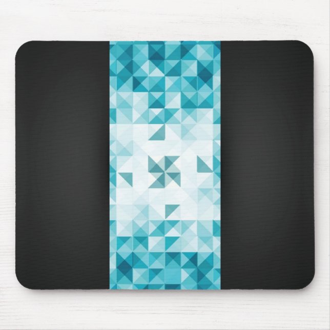 Mousepad Modelo geométrico abstrato do fundo do azul (Frente)