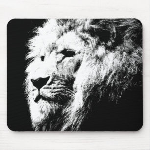 Mousepad Modelo Lion Cabeça Pop de Arte Foto A Trendy Rei