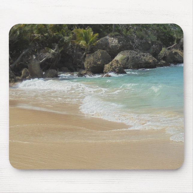 Mousepad Modelo moderno elegante de ondas de praia tropical (Frente)