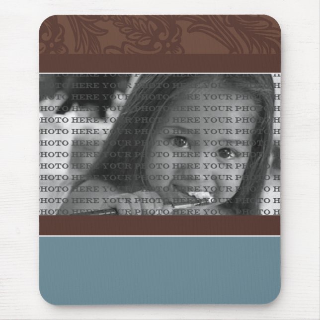 Mousepad Modelo PHOTO Floral Clássico {TBA} (teal) (Frente)