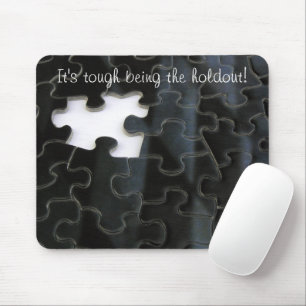 Mousepad Modelo Preto de Peça Quebra-cabeça ausente