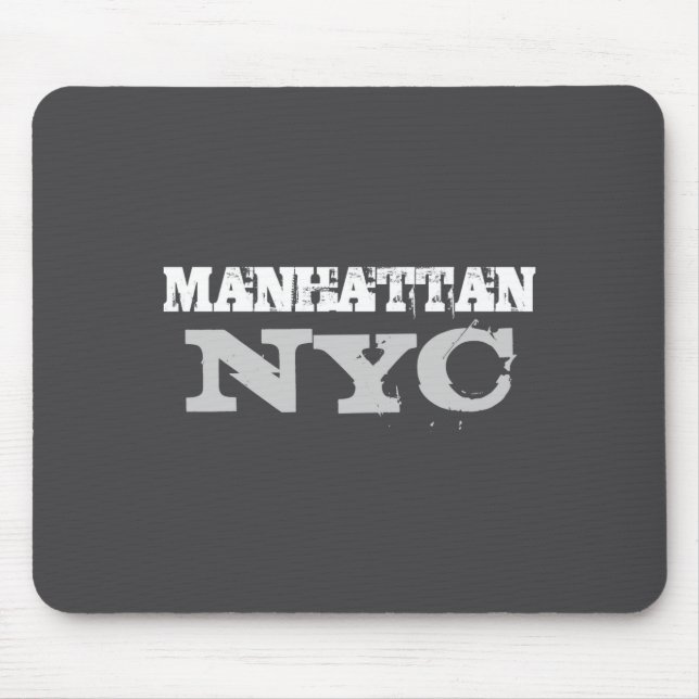 Mousepad Modelo Preto Elegante Cidade de Nova York Manhatta (Frente)