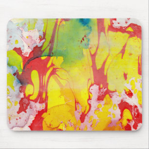 Mousepad Modelo Trendy Modern Abstrato Red Yellow