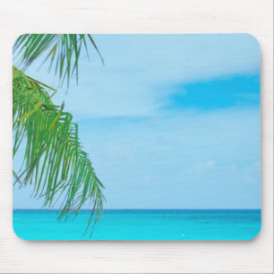 Mousepad Modelo Tropical Palms Blue Sky Elegant Modern