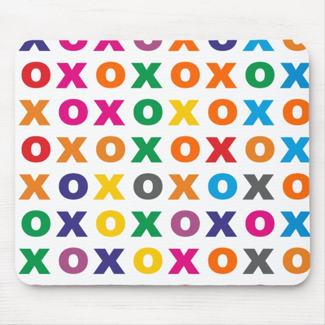 Mousepad Modelo XOXO pattern hugs kisses (Frente)