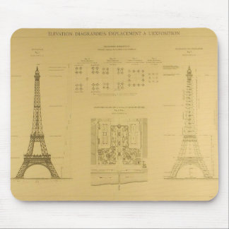 Mousepad Modelos da torre Eiffel