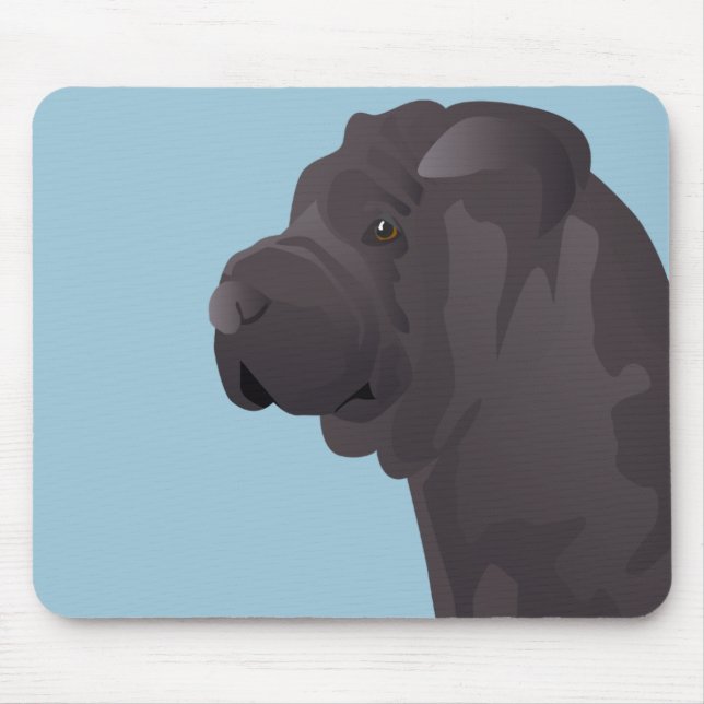 Mousepad Modelos de Design básico Shar Pei (Frente)